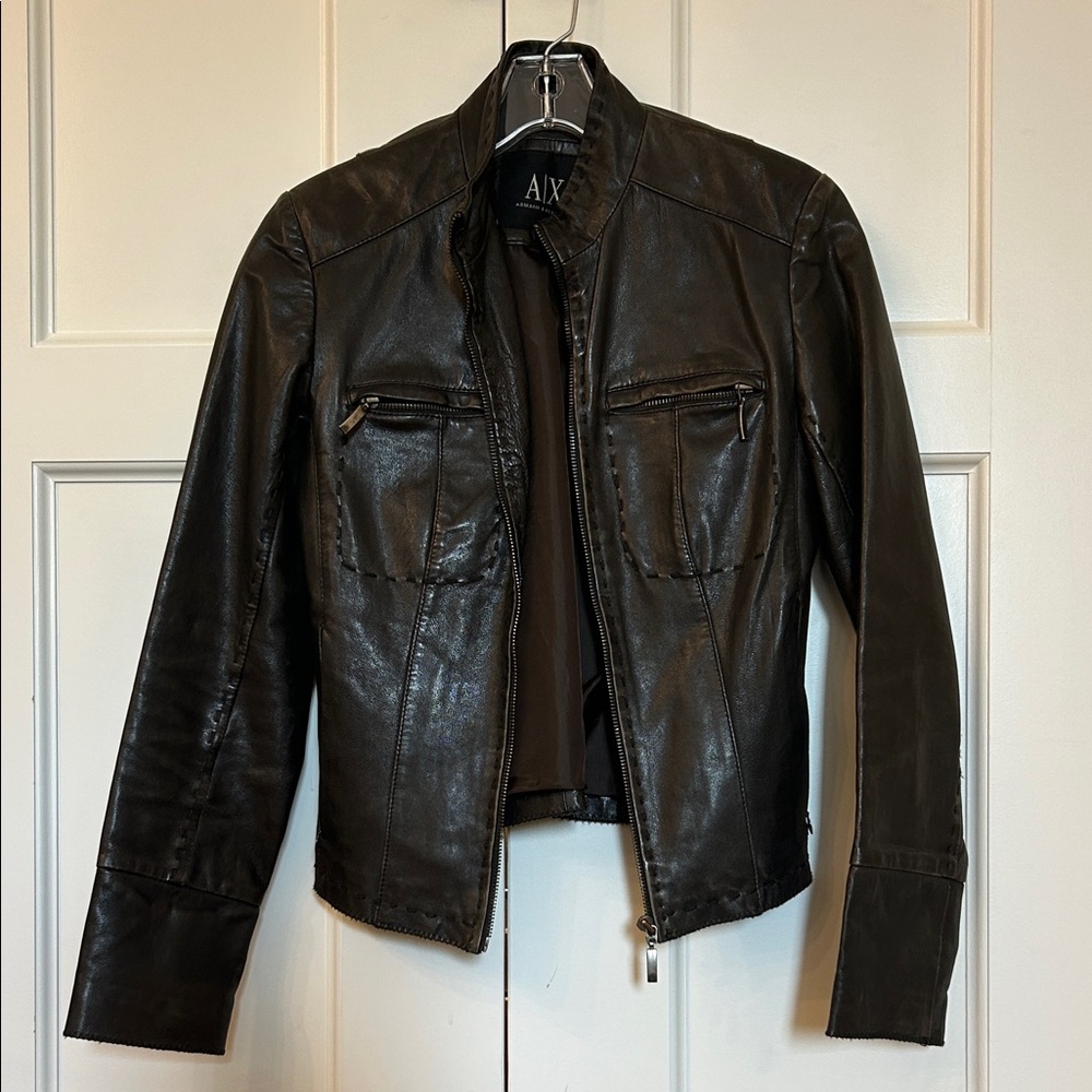 Women's Dark Brown Vintage Leather Jacket